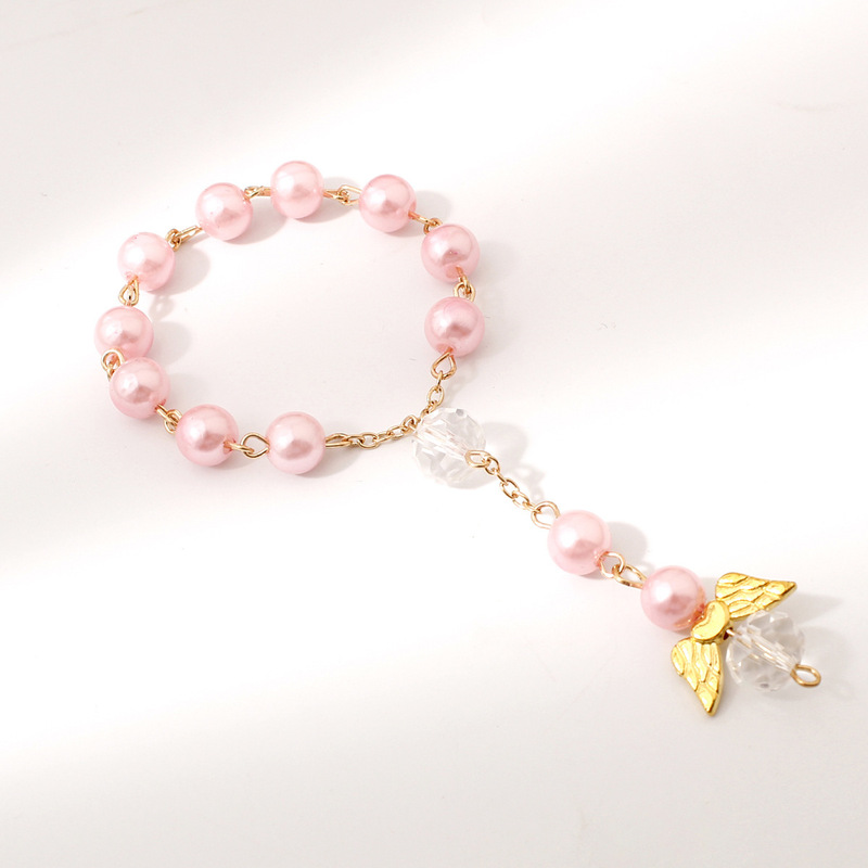 European and American 2026 New Style Pink Imitation Pearl Women's Fashion Bracelet Summer Unisex Versatile Jewelry Gift Wholesale