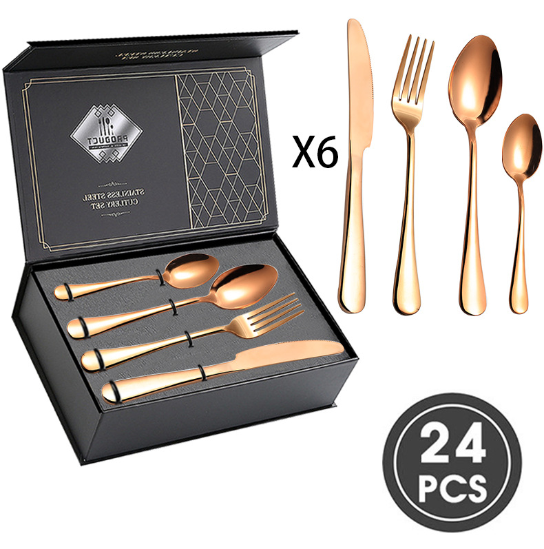 10 스타일 로즈 골드 24 개 세트