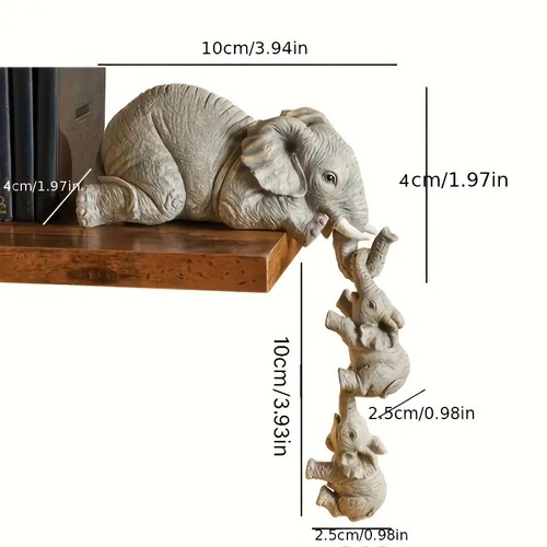 Elephant suspended small elephant handicrafts, ElephantFigurines, three elephants resin garden ornament, art
