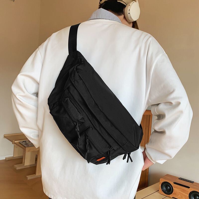 トレンディなブランド作業服チェストバッグメンズ 2025 新しい大容量機能スポーツサイクリングクロスボディバッグ女性のカジュアルショルダーバッグ|undefined
