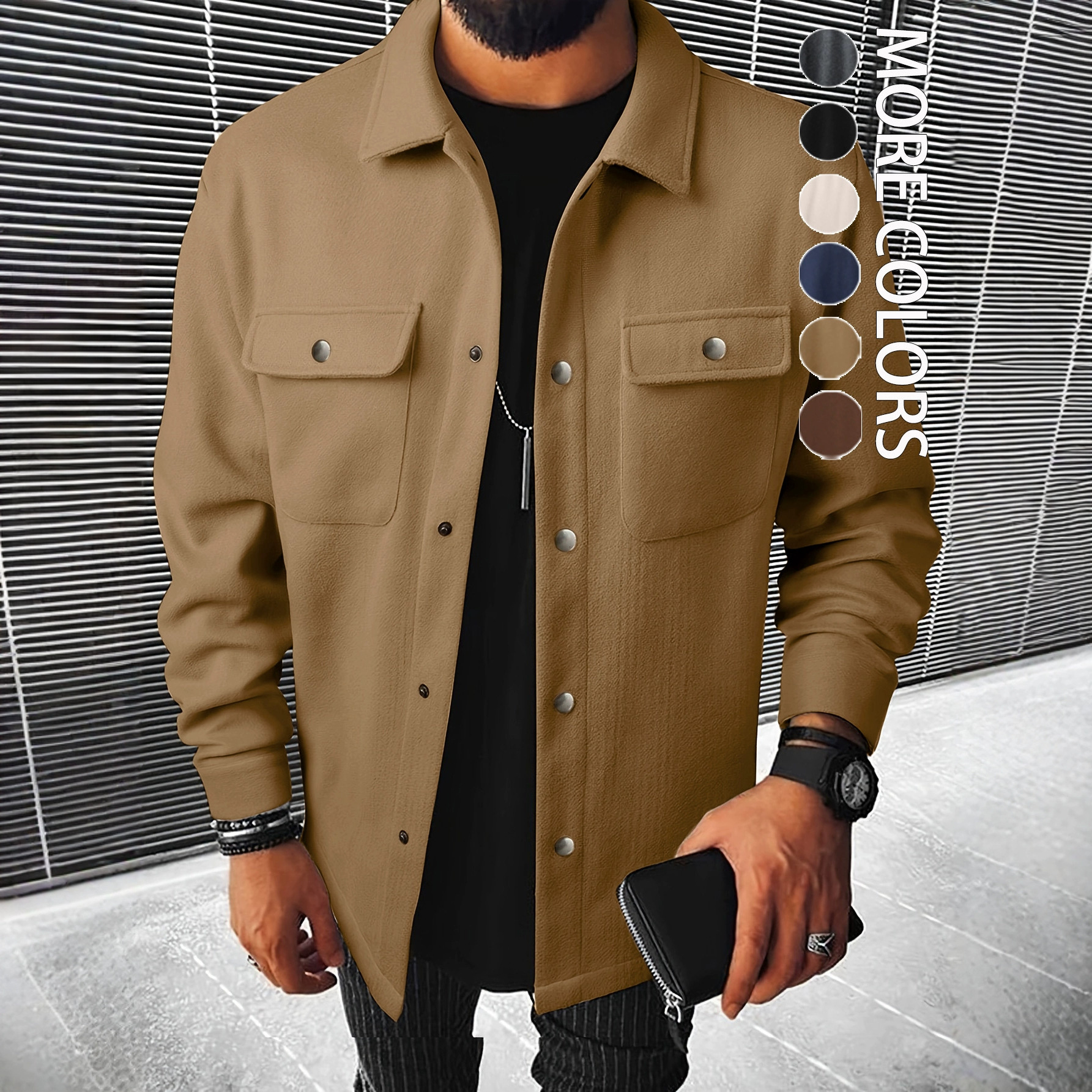 26 New Models Of Cross-border European And American Turn-down Collar Jackets, Loose-fitting Outerwear, Casual_voghion.com