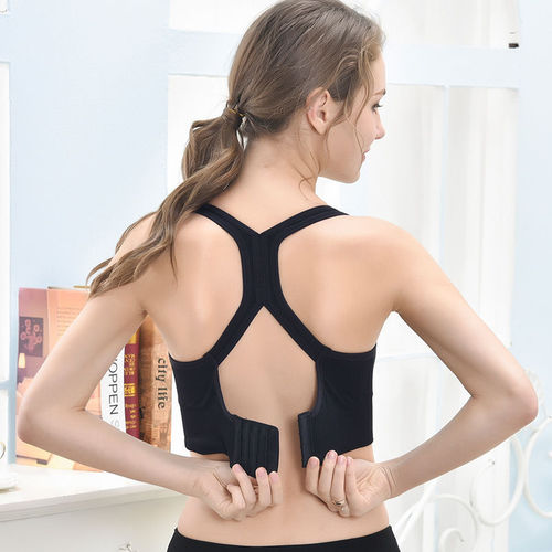 Sports vest for women, push-up cross-shoulder strap sports bra, running shock-proof yoga fitness sports bra