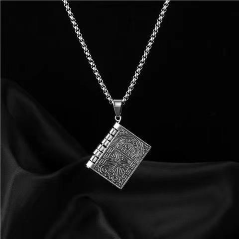 Personalized Fashion Books, Book Men's Creative Cross Necklaces, Pendants, Long And Versatile Accessories_voghion.com