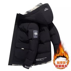 冬の新型男性綿服のショートタイプの厚手の綿服のコート