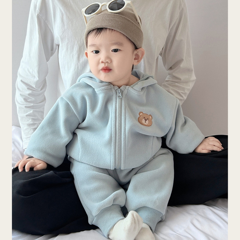 婴幼儿秋季套装宝宝衣服秋冬超萌可爱卡通帽衫裤子两件套周岁服秋|undefined