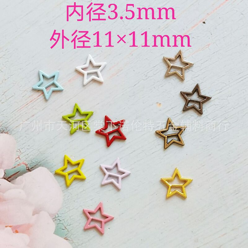 3.5mm five-pointed star Japanese buckle bjd6 points doll clothes accessories small cloth accessories baby bag belt buckle decorative button