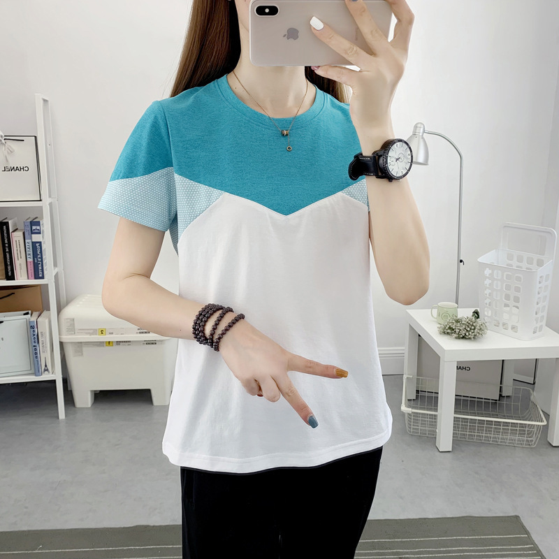 Ropa de secado rápido de verano al aire libre camiseta de moda de mujer de manga corta transpirable elástica correr de cuello redondo deporte de ropa de secado rápido