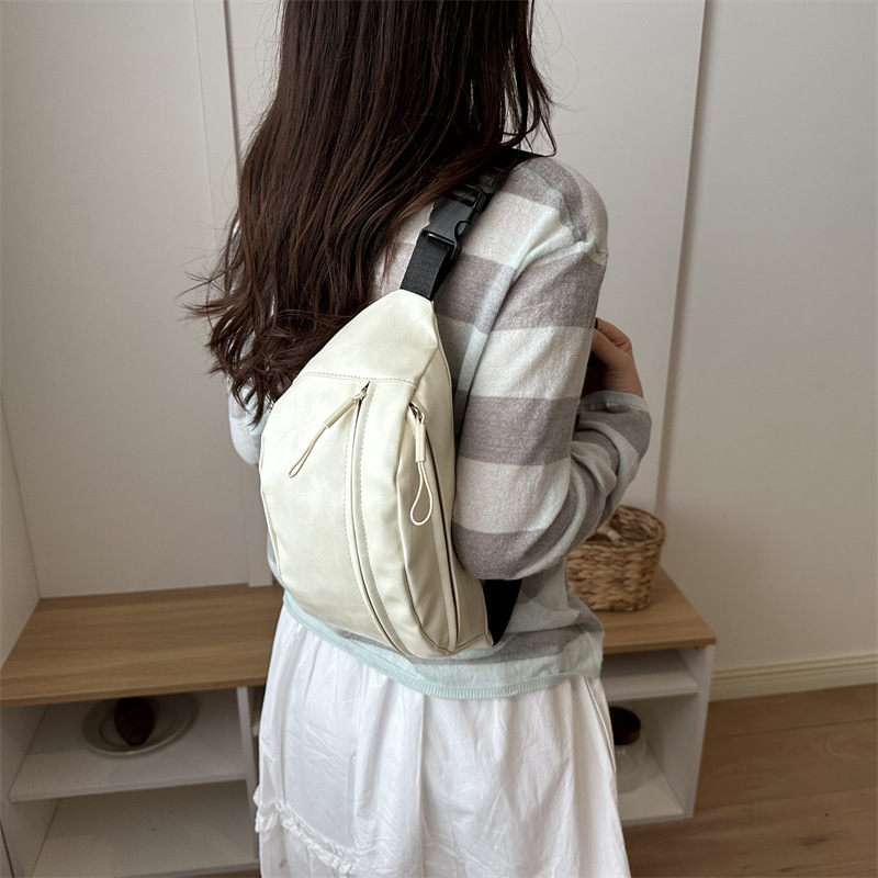 Diseño de tendencia 2026 bolso de hombro de cintura de gran capacidad bolso de hombro de color sólido para mujeres bolso de personalidad retro casual