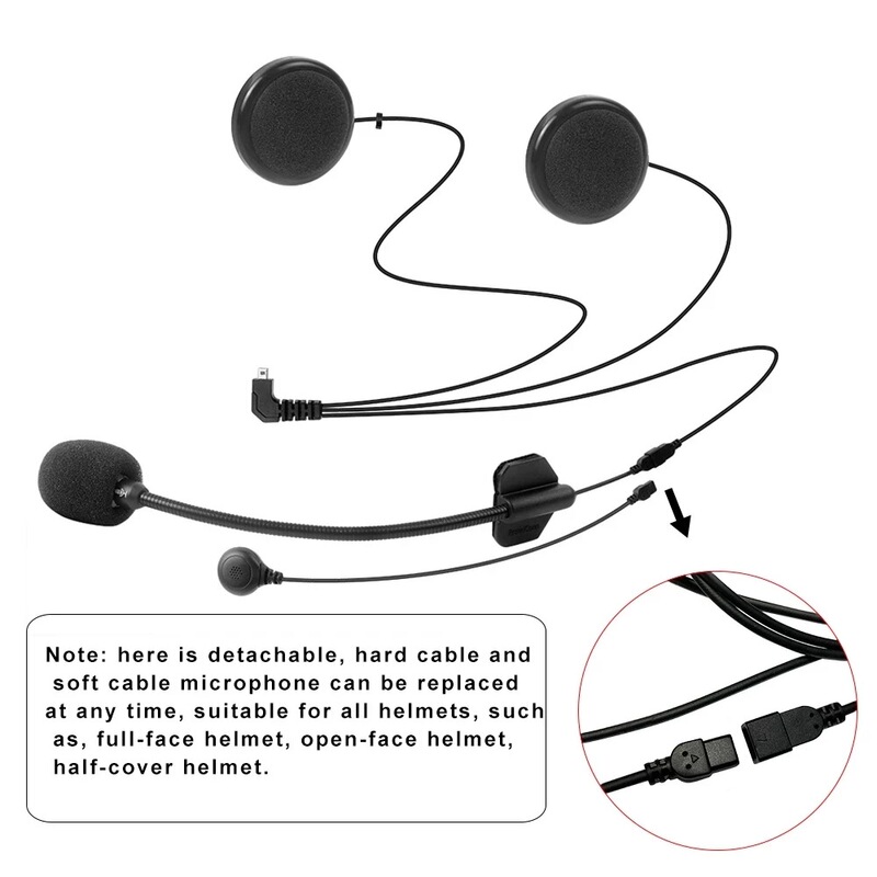 オートバイヘルメットbluetoothイヤホン耳荷印TCOM二合一耳荷印5pinは全ヘルメットの古いインターフェース8pinに適用されます。|undefined