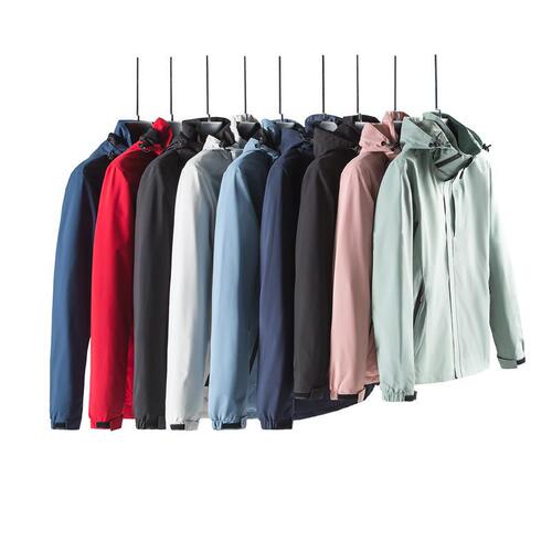 Single-layer jackets for men and women, thin spring and autumn outdoor hiking waterproof and windproof jackets, breathable mountaineering jackets wholesale