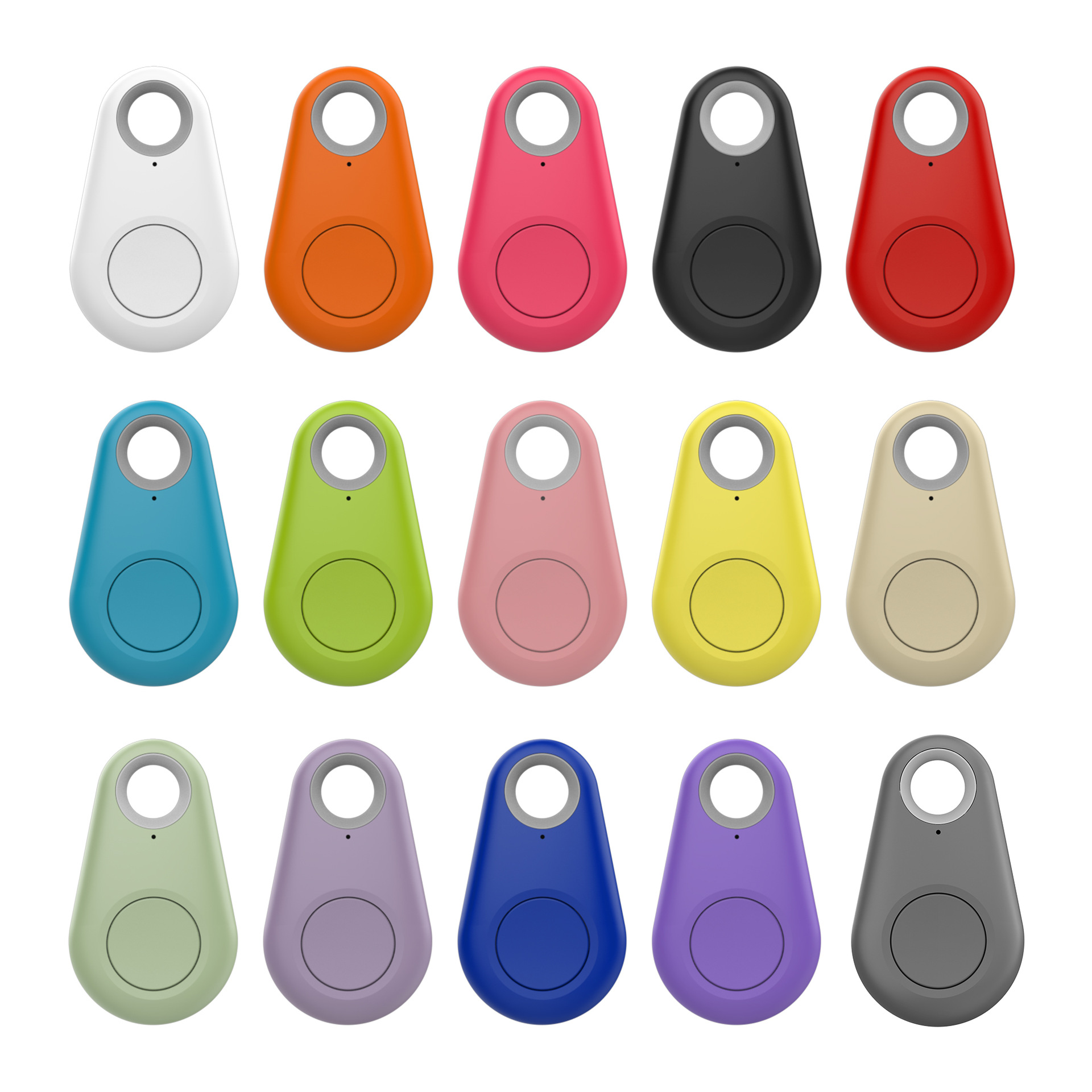 Localizador Bluetooth bidireccional con certificación internacional para llaves, billeteras, mascotas y objetos de valor, con recordatorio de gota de agua y función antipérdida, disponible en fábrica.