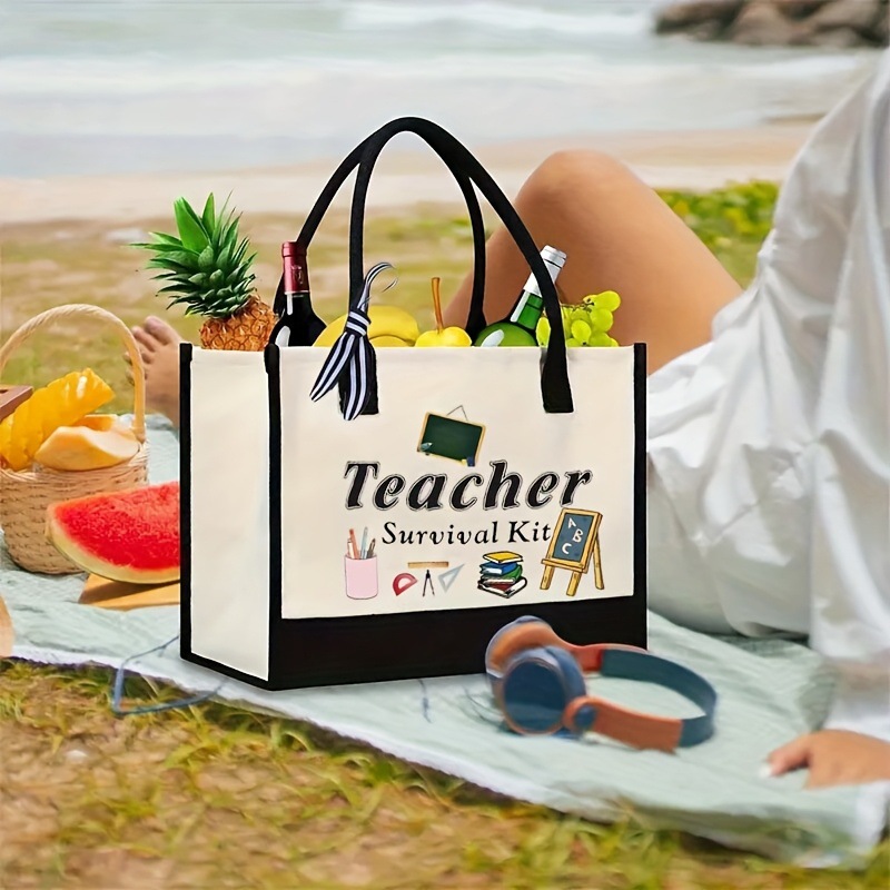 Bolso Tote con estampado de patrón Stitzi de moda en contraste transfronterizo Bolso de hombro doble en blanco y negro de gran capacidad Arte de alta gama