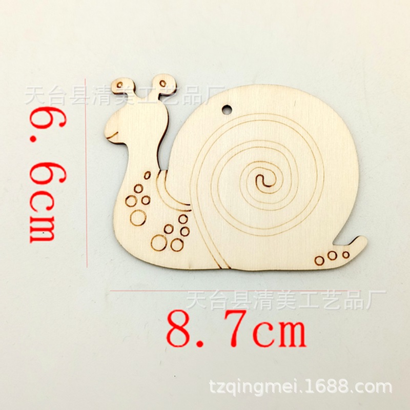 Madera insecto colgante de madera Caracol/escarabajo con cuerda suministros fiesta decoración 10 unidades un paquete