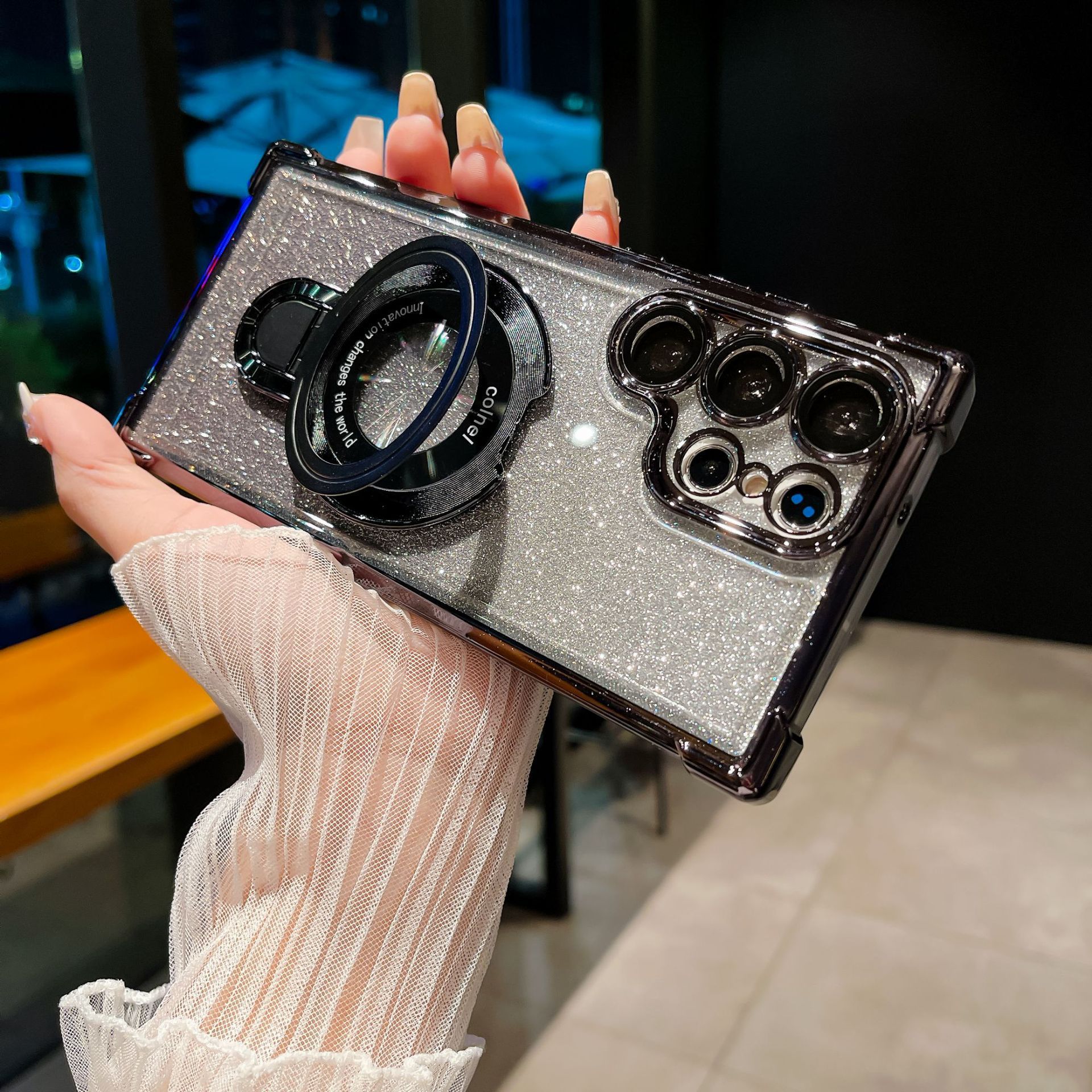 Suitable for Samsung S26U Mobile Phone Case, New Airbag Anti-Fall Magnetic Stand, S24P Protective Case, A56A17 High-End Feel