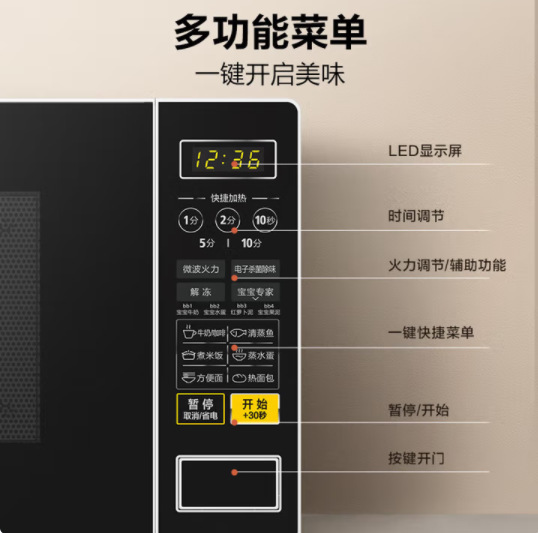 美的 M1-L213C 電子レンジ スマート 20L ボタン ターンテーブル マルチ機能 家庭用電子レンジ|undefined