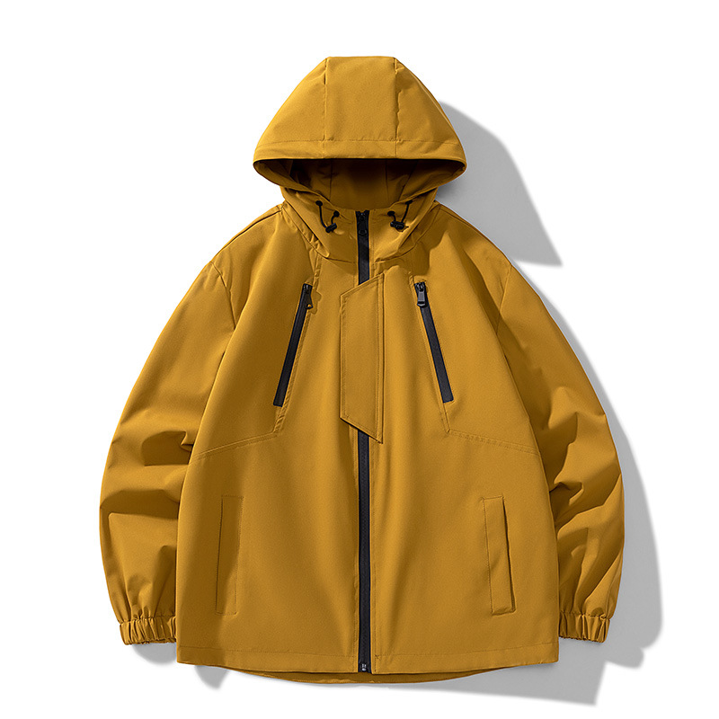 Vêtements pour hommes printemps et automne, veste de travail noire assortie, belle veste de randonnée pour jeunes, protection solaire_voghion.com