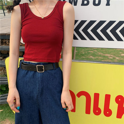 2024 Spring and Summer Dual U Straps Tank Top for Women, Thin Women's Solid Color Nipple Revealing Wrap Bralette Cotton Basic Top for Women