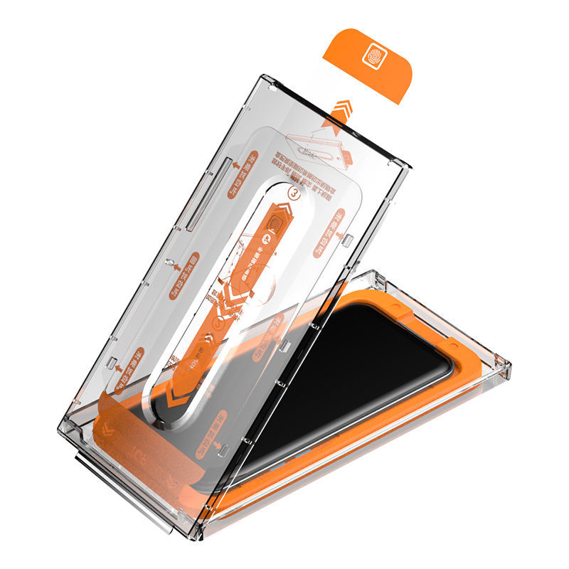 Apple 14/13/12/11PROMAX teléfono móvil película templada HD luz verde Peep-prueba libre de polvo almacén desnudo molde base