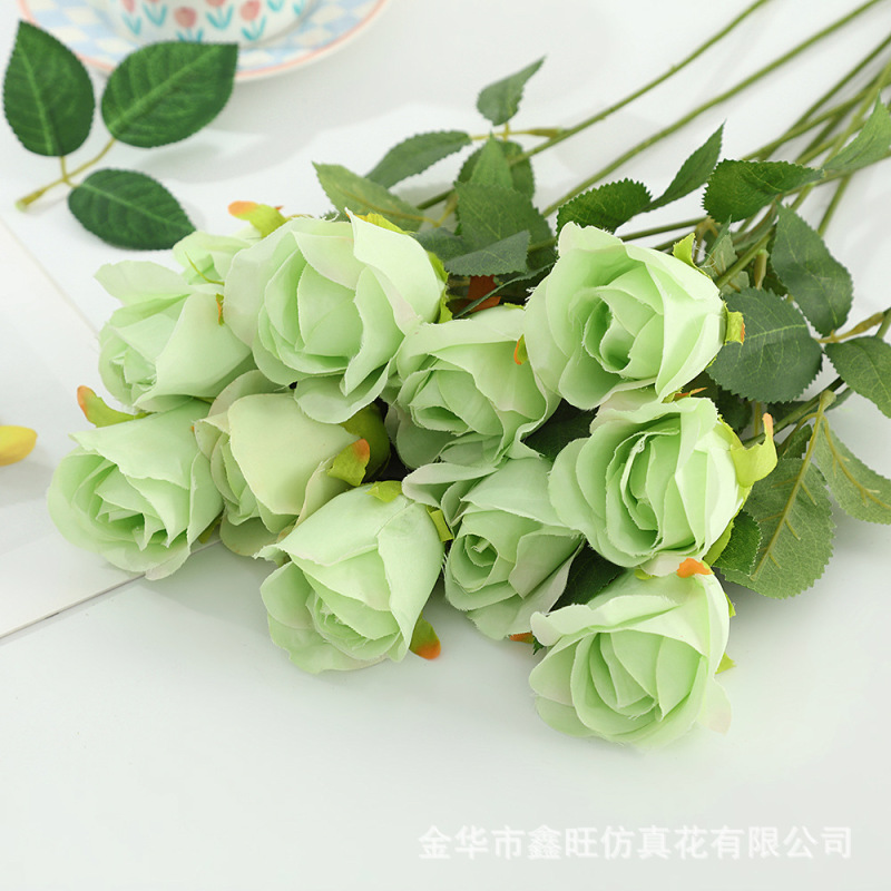 雪山玫瑰仿真花情人节送礼永生花婚庆场地装饰道具新娘手捧假花|undefined