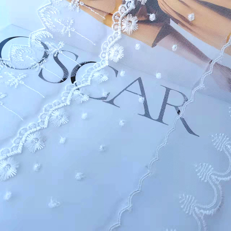 厂家直销定型纱花边现货供应棉布水溶刺绣花边服装袜子辅料