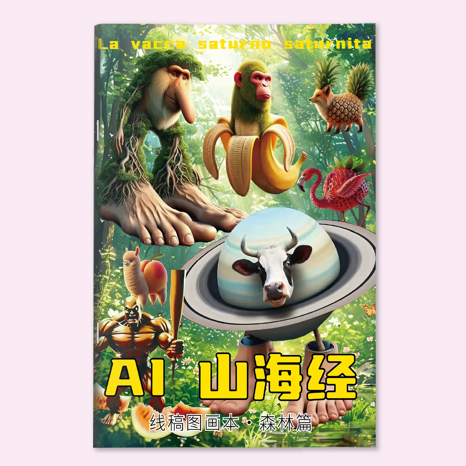 [AI山海经描摹本木棍人通通哥穿鞋鲨鱼线稿抽象搞笑儿童益智涂色本]