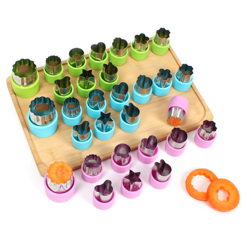 Cartoon food supplement stainless steel vegetable and fruit cutting hand guard butterfly noodle flower cutter cartoon baking cookie printing mold
