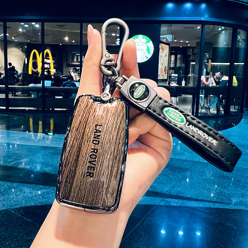 5 | 无 Car key bag - smart-a-style-deep-mocha-land-rover-logo-braided-rope-buckle