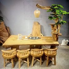 香樟木茶台灯架桌原木原生态家具家用树根灯桌子阳台小茶桌