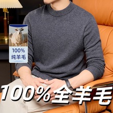 冬季针织毛衣男羊绒衫100纯羊绒柔软保暖羊毛衫男装半高领打底衫