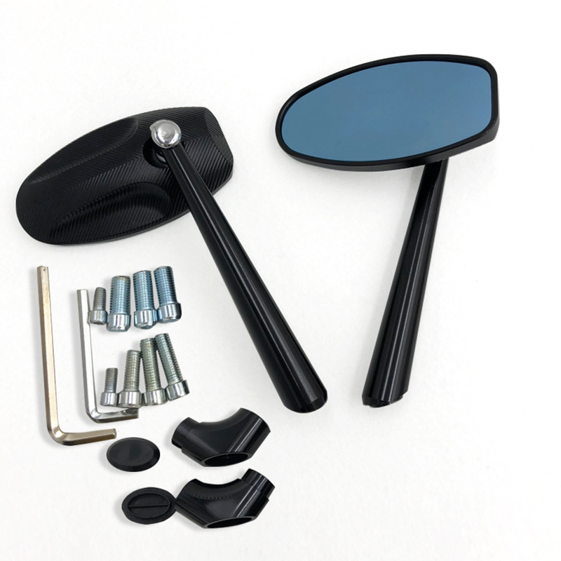 Motorcycle modified CNC mirror in stock cross-border mirror oval rearview mirror scooter mirror