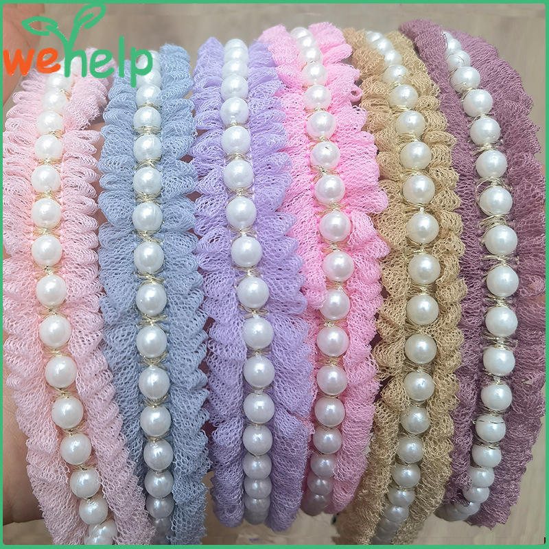 Exquisite Mesh Pearl Lace, Chanel-Style Multi-Color Women's and Children's Clothing Decorative Textile Accessories, DIY Wide Lace