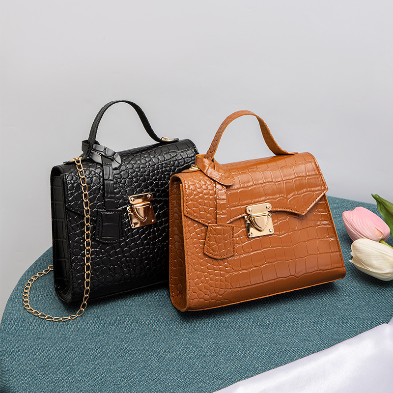 Bolso de piedra coreano 2022 bolso de mano de mujeres bolso de mano simple bolso de cocodrilo Kelly image 4