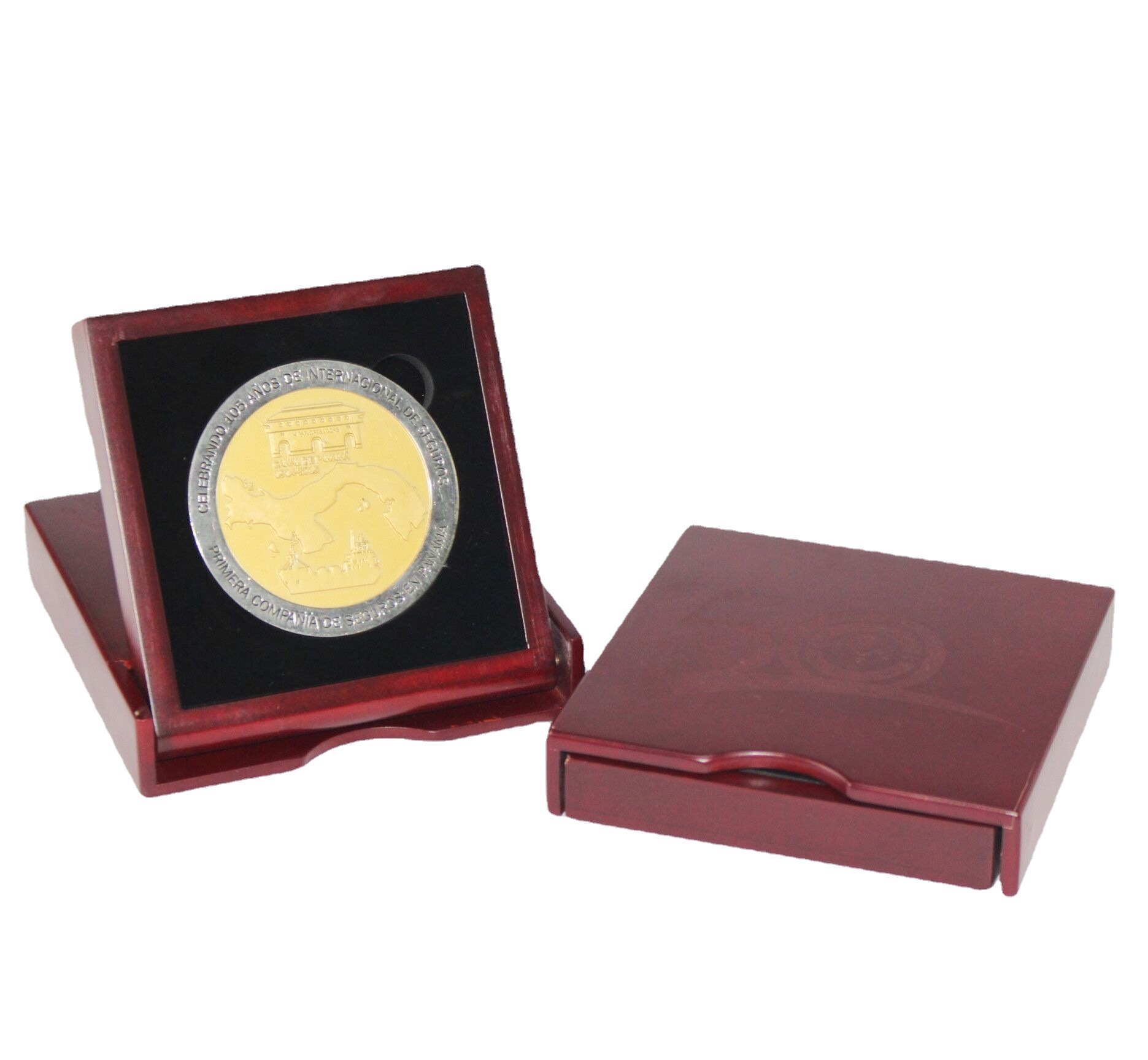 厂家勋章抽屉木盒定 做 纪念银币喷油木盒子奖牌盒木质奖章胸章盒