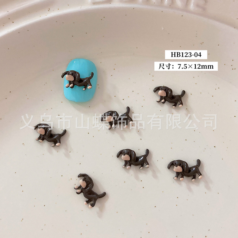 美甲饰品可爱搞怪独眼怪香肠嘴五角星百搭指甲饰品奶茶甜甜圈小狗|undefined