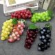 Plastic Fake Grape String Simulation Fruit Vegetable Rubber Grape String with Leaf Plant Ornament Props Pendant