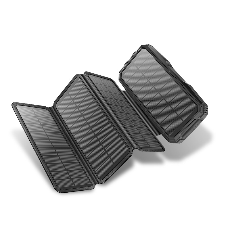 亚马逊外贸私模太阳能无线充电宝大容量便携PD快充移动电源20000