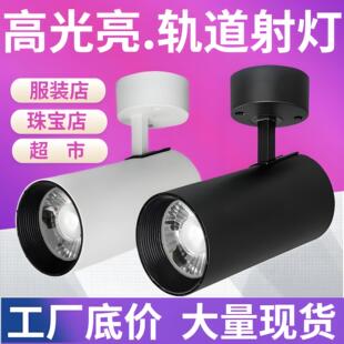 Cob Track Spotlight Clothing Store Led Light Energy Saving Spotlight Jewelry Supermarket Fresh Food Rail Light Dimming