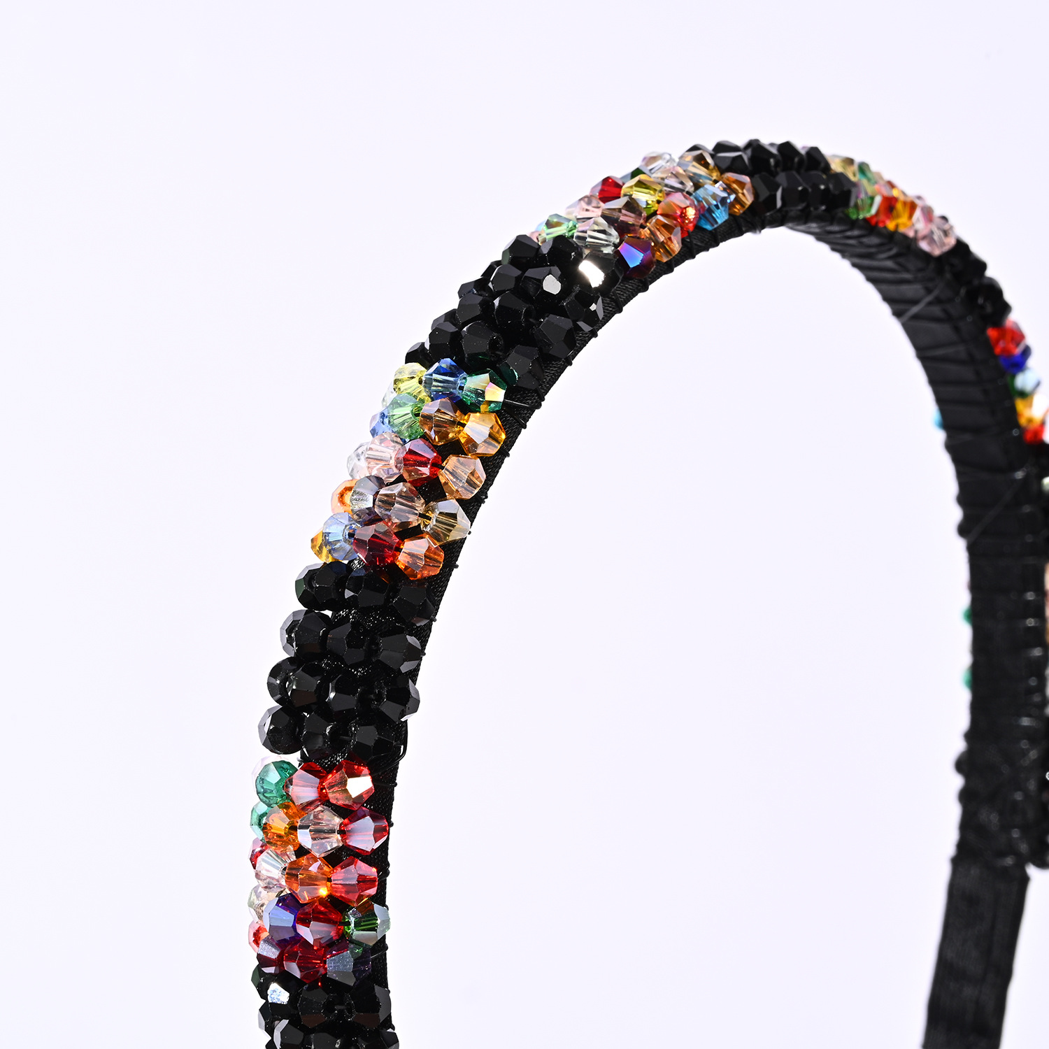 Women'S Gender Retro Style Retro U Shape Stripe Crystal Hair Band 1 Piece