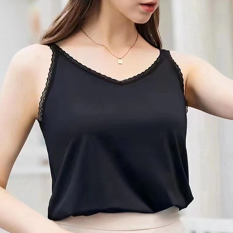 Summer new all-match lace camisole basic western style bottoming top inner and outer wear cool silk