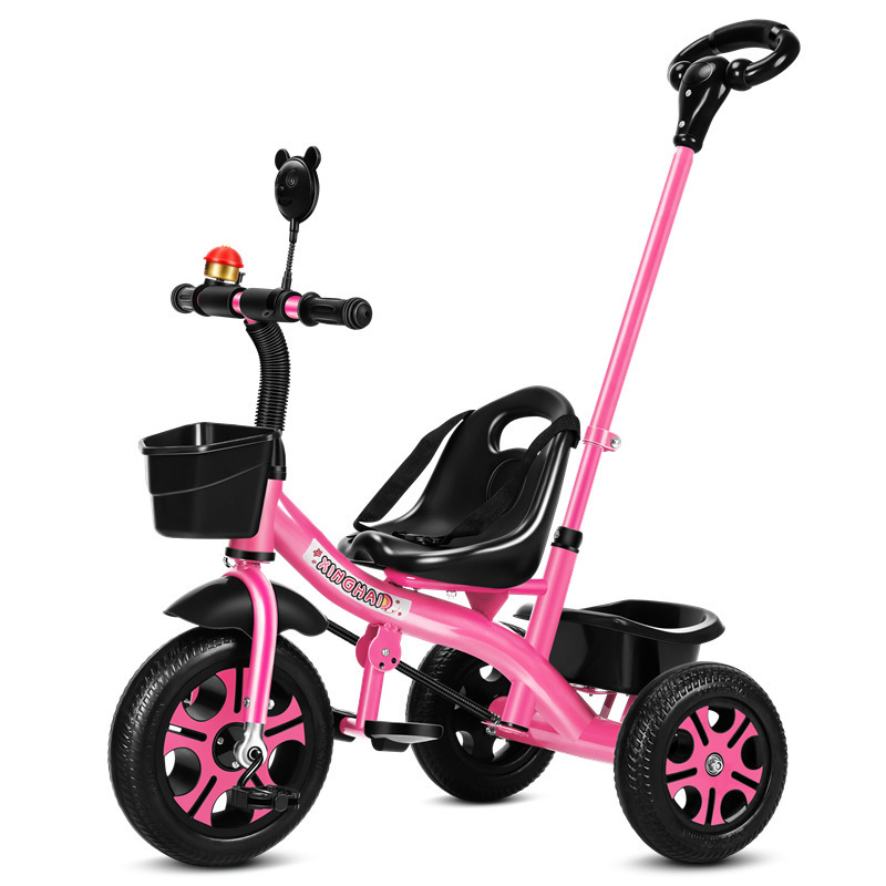 푸시 핸들이 있는 핑크색 하이 컬러 휠