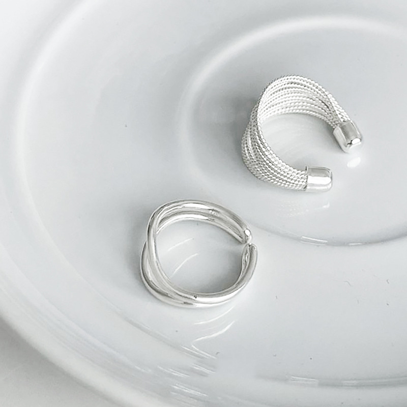 Layered Silver Ring For Men And Women Multi-strand Statement Ring_voghion.com