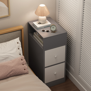 Bedside Table Simple Modern Bedroom Small Mini Bedside Cabinet Small Cabinet for Rental Room Simple Bedside Storage