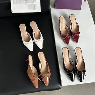 Summer slippers with bow, 2024 years, plus size