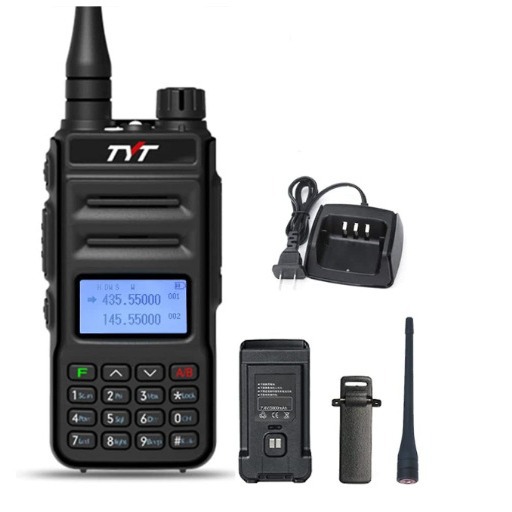 Radio Portátil TYT Walkie-Talkie TH-UV88 de 8W de Potencia, Doble Banda, para Viajes en Auto y Uso Comercial