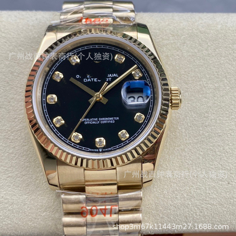 Aliexpress Lao's Oyster Perpetual Datejust Women's Watch 36mm Dial Diamond Fully Automatic Mechanical Watch Wholesale