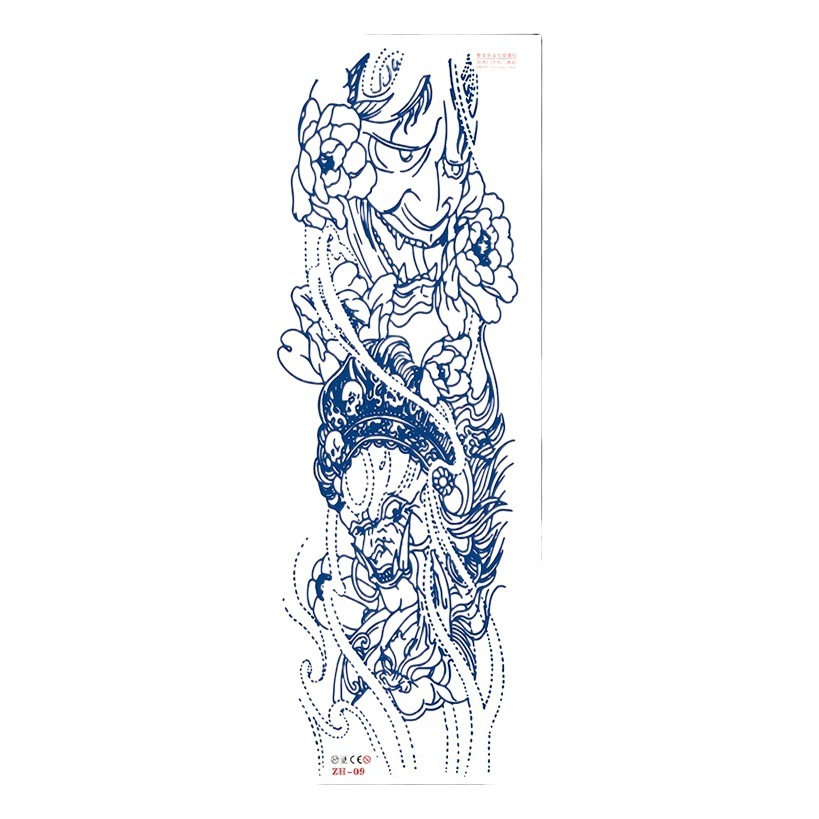 Calcomanías de tatuaje semipermanentes de brazo completo para hombres y mujeres brazo imagen grande jugo de planta no puede lavar las pegatinas de tótem de tatuaje