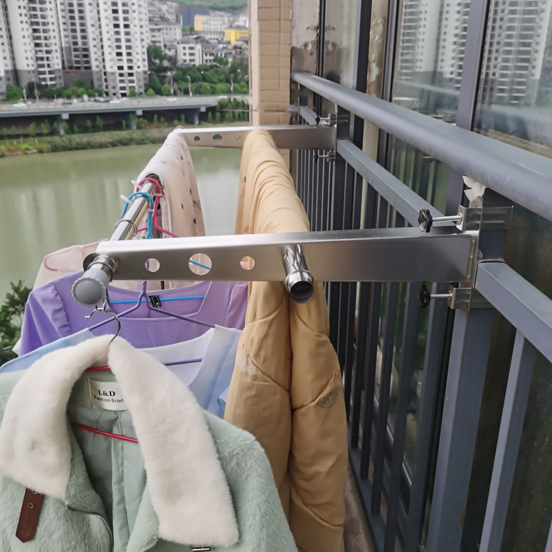 스테인리스 쇼트] 2 브라켓 + 208cm 더블 로드