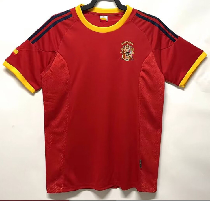 Camiseta de fútbol retro clásica versión nostálgica Brasil España México Alemania Serie transfronteriza Camiseta de una pieza