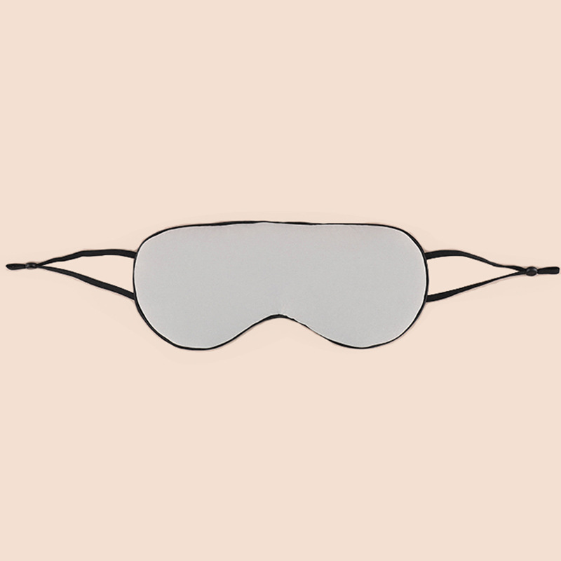 Amazon color sólido de seda de doble cara máscara de ojo de sueño cálido sombreado correa elástica viaje transpirable cubierta de ojo al por mayor