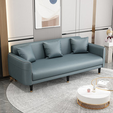 现代简约客厅沙发小户型科技布布艺双人三人位直排简易乳胶出租房